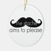 The Stache wil een grappige parodie maken Keramisch Ornament (Links)