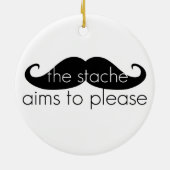 The Stache wil een grappige parodie maken Keramisch Ornament (Achterkant)