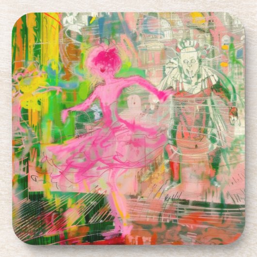 The Stalker - Neon Ballet Chaos Bier Onderzetter (Voorkant)