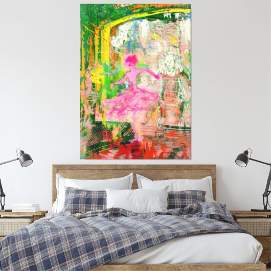 The Stalker - Neon Ballet Chaos Canvas Afdruk (Insitu (Slaapkamer))