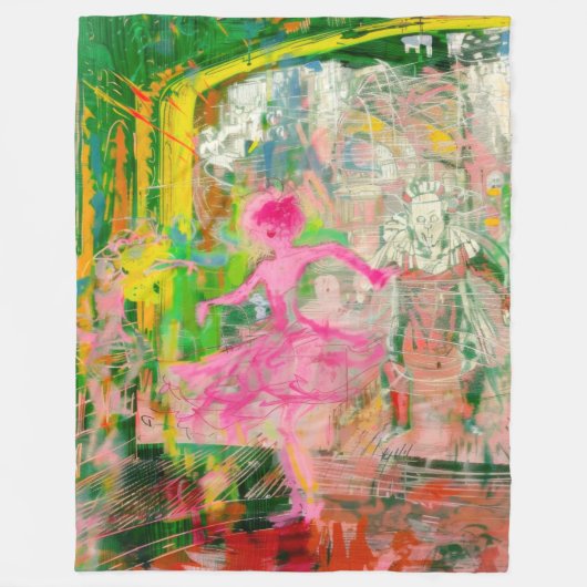 The Stalker - Neon Ballet Chaos Fleece Deken (Voorkant)
