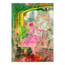 The Stalker - Neon Ballet Chaos Foto Afdruk