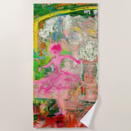 The Stalker - Neon Ballet Chaos Strandlaken (Voorkant)