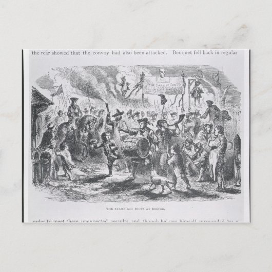 The Stamp Act Riots in Boston Briefkaart (Voorkant)