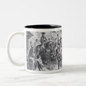 The Stamp Act Riots in Boston Tweekleurige Koffiemok (Links)