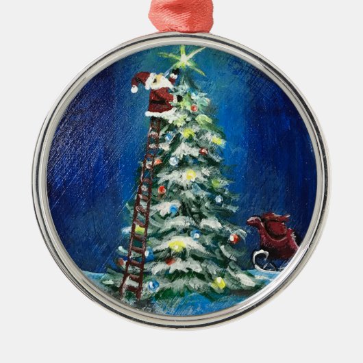 The Star Goes On Top Metalen Ornament (Voorkant)