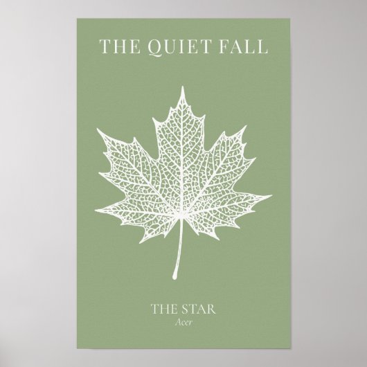 The Star Maple Leaf | Spring Sage Quiet Fall Poster (Voorkant)