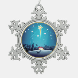 The Star of Bethlehem kerstcadeau Tin Sneeuwvlok Ornament
