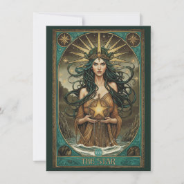The Star Tarot Art Flat Thank You Card Bedankkaart