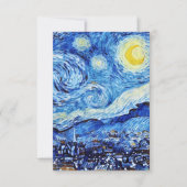 The Starry Nigh" door Vincent Van Gogh Reactiekaar RSVP Kaartje (Voorkant)