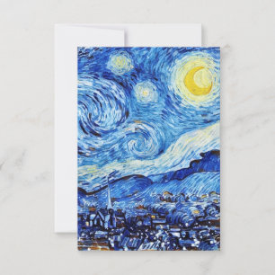 The Starry Nigh" door Vincent Van Gogh Reactiekaar RSVP Kaartje