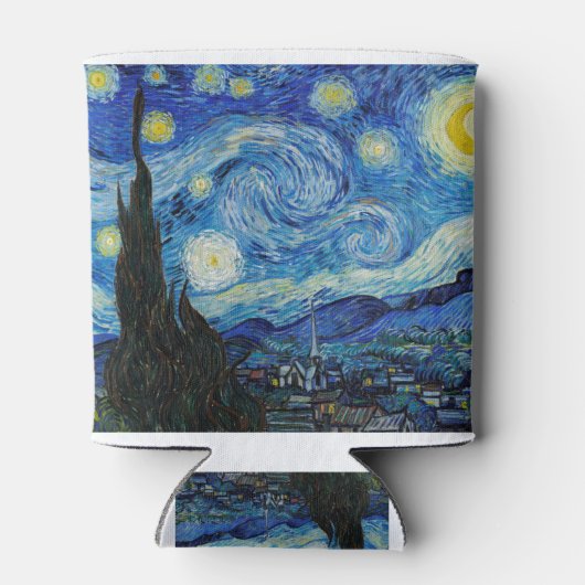 The Starry Night (1889) by Vincent Van Gogh Blikjeskoeler (Achterkant)