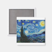 The Starry Night 1889 by Vincent van Gogh Magneet (Voorkant / Achterkant)