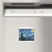 The Starry Night 1889 by Vincent van Gogh Magneet (Insitu (Vaatwasser))