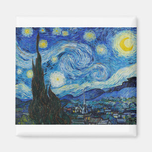 The Starry Night 1889 by Vincent van Gogh Magneet