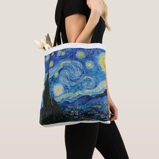 The Starry Night 1889 by Vincent van Gogh Tote Bag (Dichtbij)