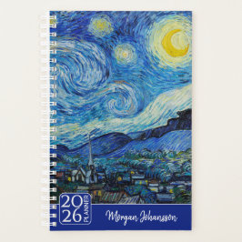 The Starry Night by Van Gogh | Custom Text  Planner