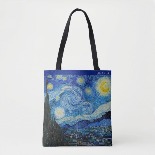 The Starry Night by Van Gogh – Customizable Tote Bag (Voorkant)