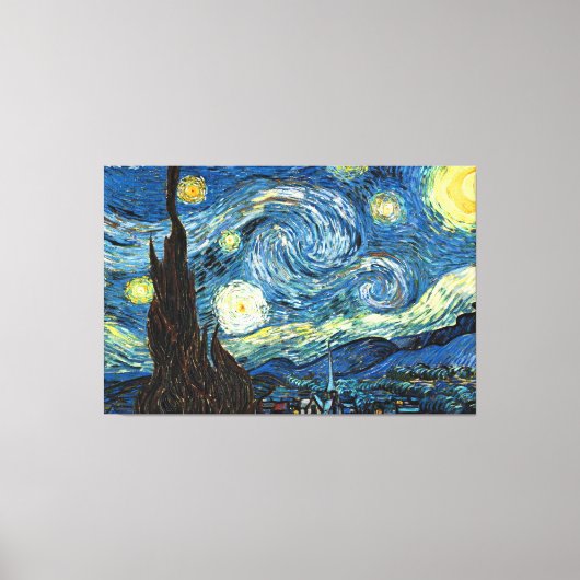 The Starry Night by Vincent Van Gogh Canvas Afdruk (Voorkant)