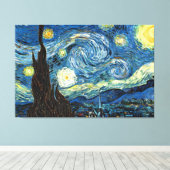 The Starry Night by Vincent Van Gogh Canvas Afdruk (Insitu (Houten vloer))