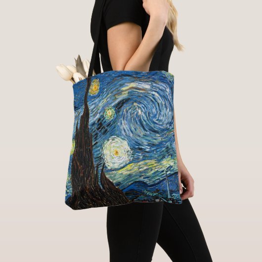 The Starry Night by Vincent Van Gogh Tote Bag (Dichtbij)