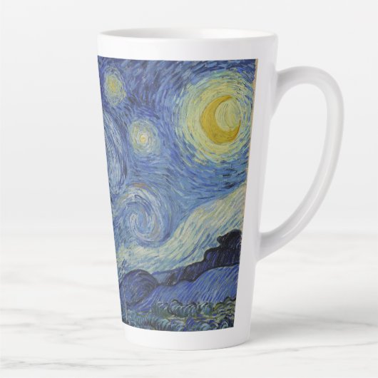 The Starry Night, oil painting, Vincent Van Gogh Latte Mok (Rechts)