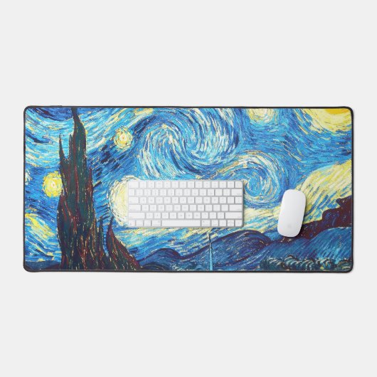 The Starry Night Van Gogh Desk Mat (Keyboard & Muis)