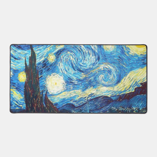 The Starry Night Van Gogh Desk Mat (Voorkant)