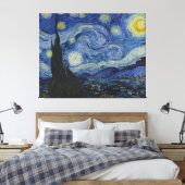 The Starry Night - Vincent Van Gogh Canvas Afdruk (Insitu (Slaapkamer))