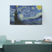 The Starry Night (Vincent van Gogh) (Famous Art) Spandoek (Beurs)