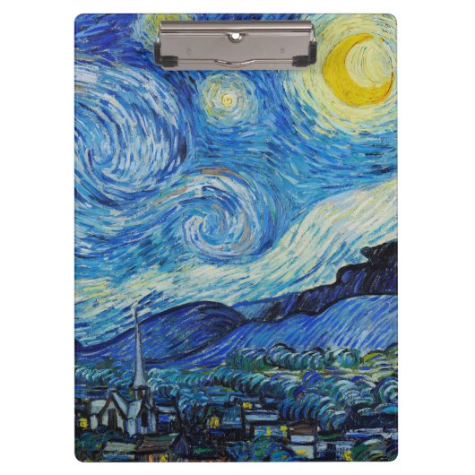 The Starry Night - Vincent Van Gogh Klembord (Voorkant)