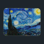 The Starry Night - Vincent Van Gogh Magneet<br><div class="desc">View from the psychiatric hospital at Saint-Rémy-de-Provence (France),  just before sunrise,  with addition of an imaginary village. Oil on canvas (1889) by Dutch painter Vincent van Gogh.</div>