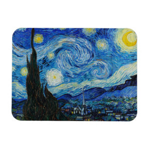The Starry Night - Vincent Van Gogh Magneet