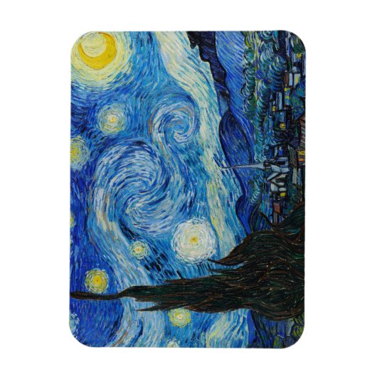 The Starry Night - Vincent Van Gogh Magneet (Verticaal)