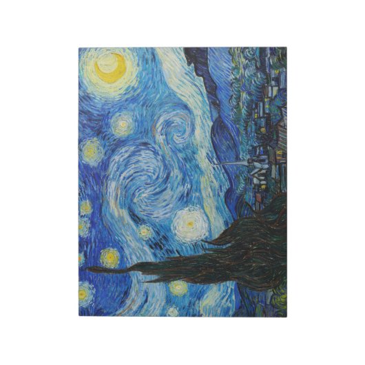 The Starry Night - Vincent Van Gogh Notitieblok (Linkerzijde)