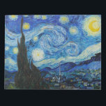 The Starry Night - Vincent Van Gogh Notitieblok<br><div class="desc">View from the psychiatric hospital at Saint-Rémy-de-Provence (France),  just before sunrise,  with addition of an imaginary village. Oil on canvas (1889) by Dutch painter Vincent van Gogh.</div>