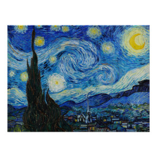 The Starry Night - Vincent Van Gogh Perfect Poster