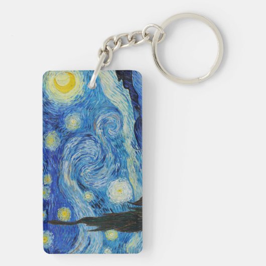 The Starry Night - Vincent Van Gogh Sleutelhanger (achterkant)