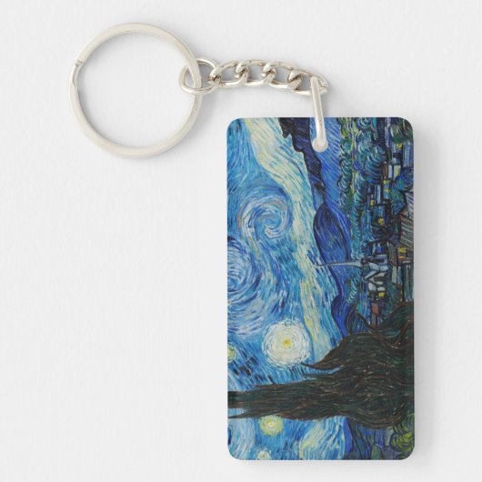 The Starry Night - Vincent Van Gogh Sleutelhanger (Voorkant)
