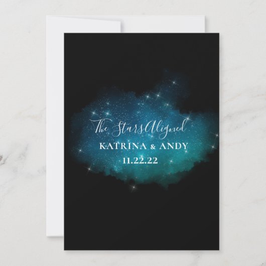 The Stars Aligned Wedding Invitation Kaart (Voorkant)