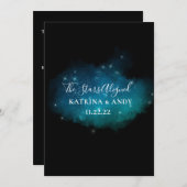 The Stars Aligned Wedding Invitation Kaart (Voorkant / Achterkant)