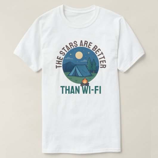 The stars are better than Wi-Fi T-shirt (Design voorkant)