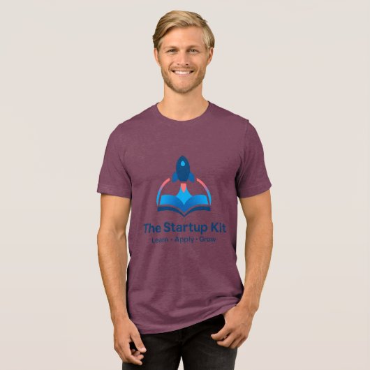 The Startup Kit Founder - Bella+Canvas Men's Tri-Blend Shirt (Voorkant volledig)