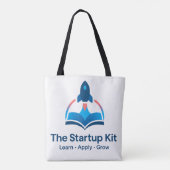 The Startup Kit Tote Bag - Premium Canvas Tas (Achterkant)