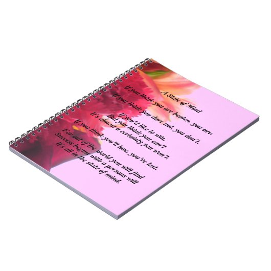 The State of Mind Poem Note Book Journal Notitieboek (Linkerzijde)