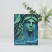 The Statue of Liberty Cries Surreal Art Briefkaart (Staand voorkant)