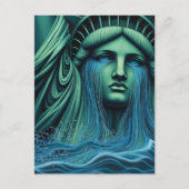 The Statue of Liberty Cries Surreal Art Briefkaart (Voorkant)