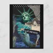 The Statue of Liberty Melts Surreal Eat the Rich Briefkaart (Voorkant)