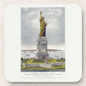 The Statue of Liberty, The Great Bartholdi Statue Bier Onderzetter (Voorkant)