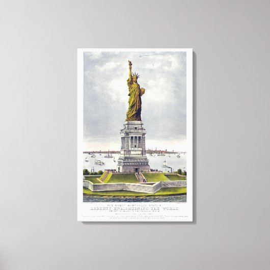 The Statue of Liberty, The Great Bartholdi Statue Canvas Afdruk (Voorkant)